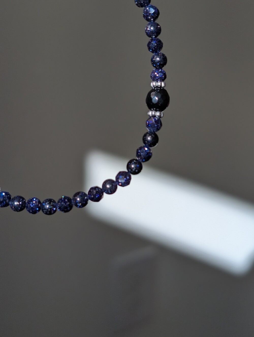 Blue Sandstone/Onyx Bracelet - Picture 5 of 5